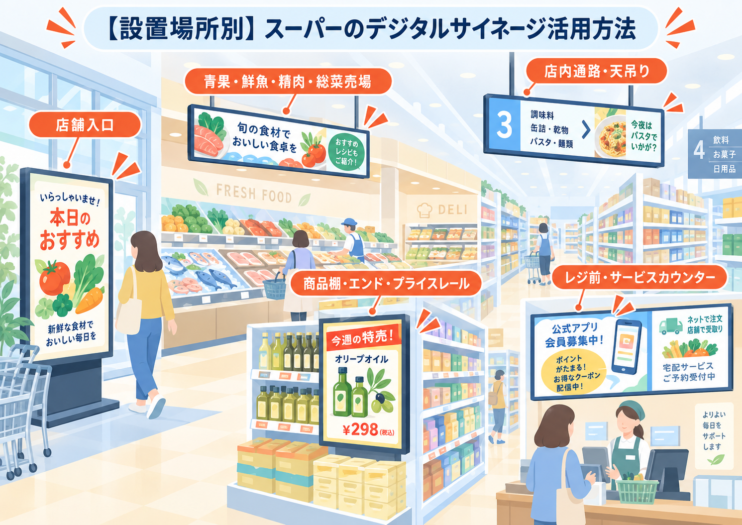 スーパーマーケットのイメージ